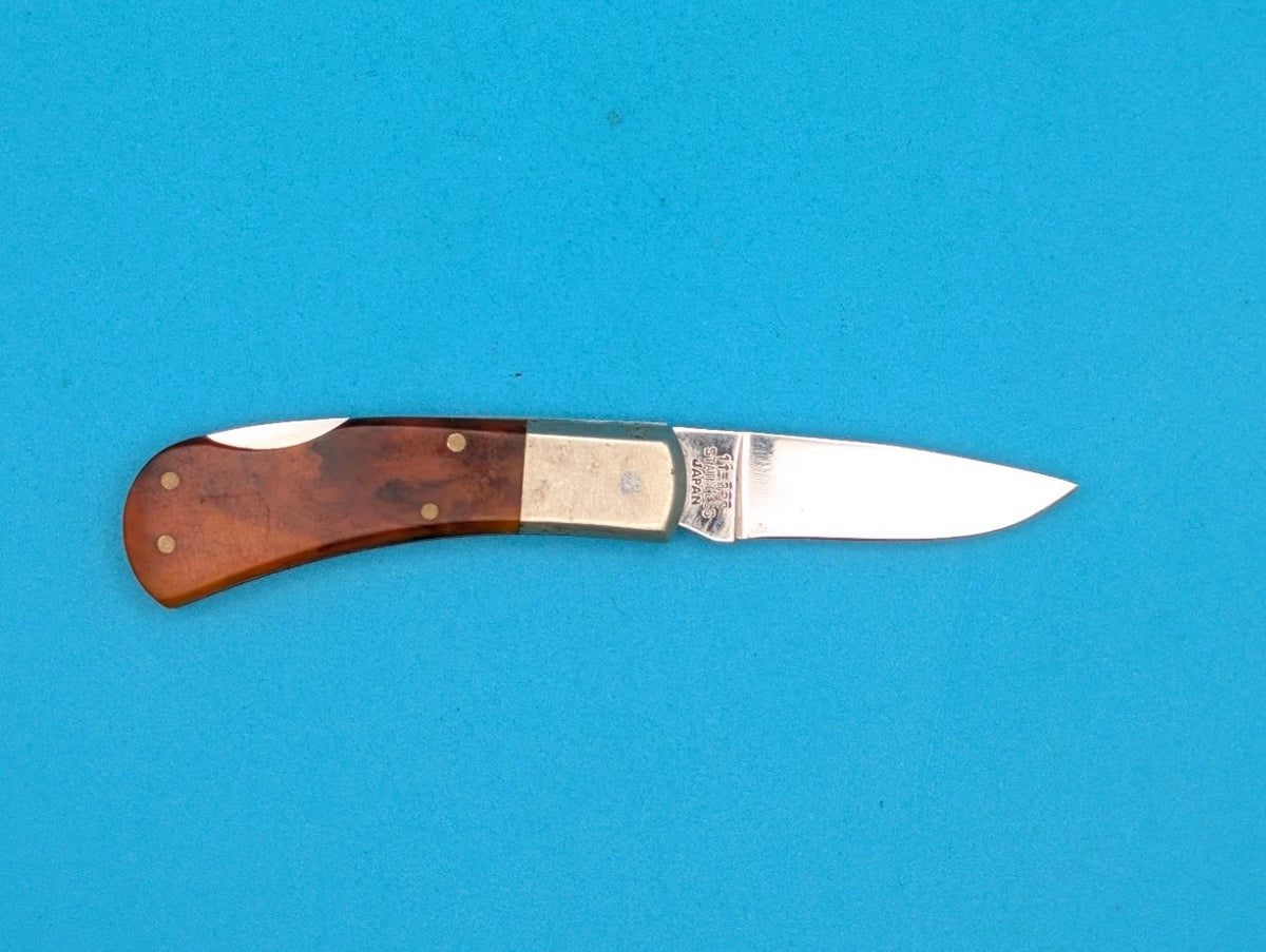 Vintage Edgemark Cavalier Pocket Knife 11-332 Stainless Lockback Japan