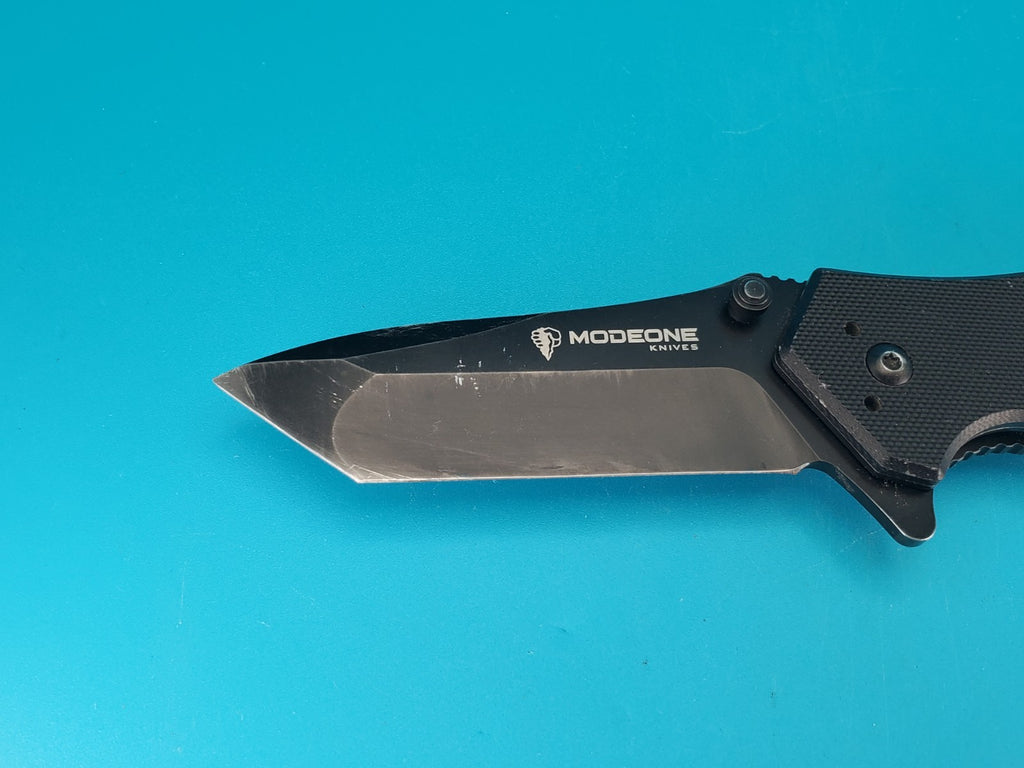 MODEONE KNIVES MO-FK-003-6 Plain Edge Frame Lock Black Folding Pocket Knife!