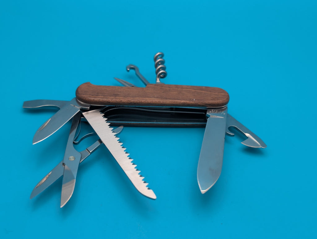 Victorinox Huntsman Wood Swiss Army Knife Multi Tool!