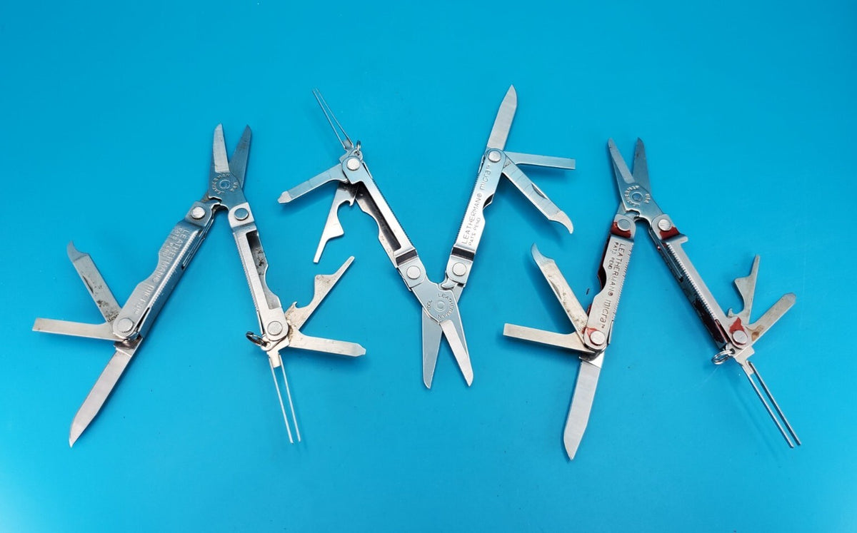 Leatherman Micra Multi-Tool Knife Scissors Key Ring Stainless Steel! LOT OF 3!