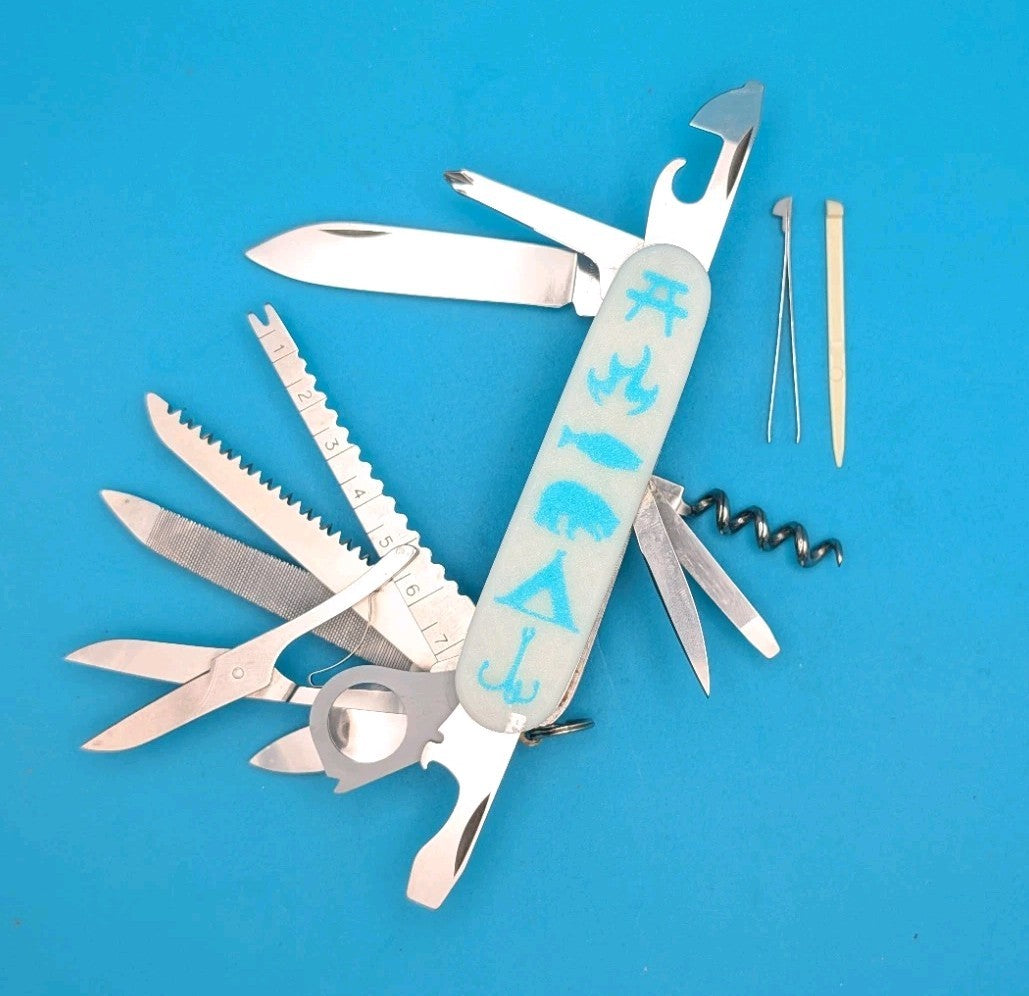Custom Victorinox Champion Glow in the Dark Swiss Army Knife Multi Tool!