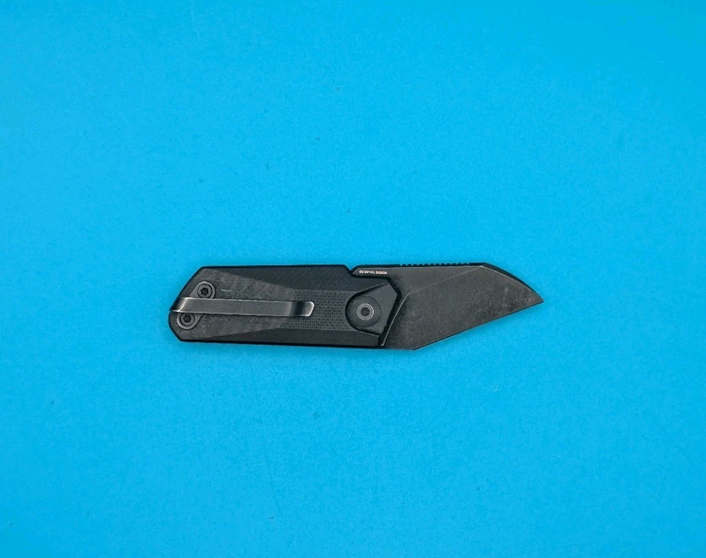 CIVIVI Ki-V Slip Joint Knife C2108B Black Stonewash 9Cr18MoV Blade Black G-10