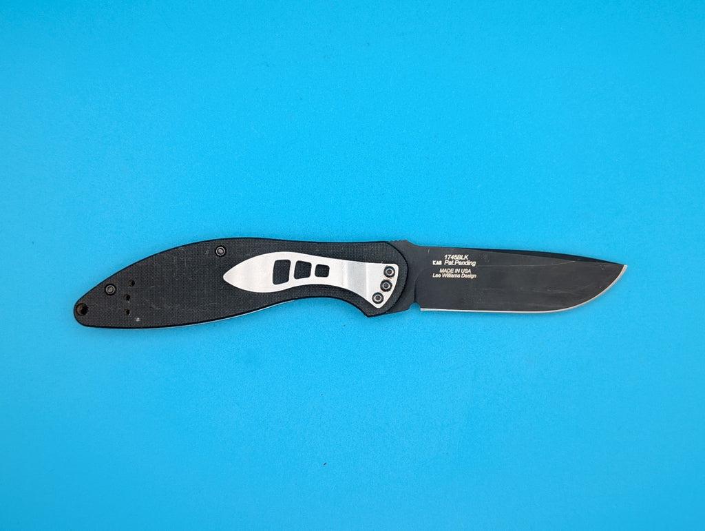 KERSHAW 1745BLK ENER-G2 BLACK LEE WILLIAMS DESIGN FLIPPER OPEN POCKET KNIFE!