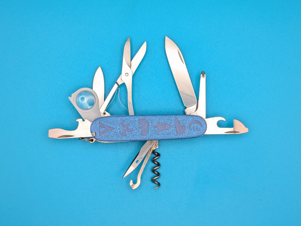 CUSTOM VICTORINOX EXPLORER GLOW IN THE DARK SWISS ARMY KNIFE MULTI TOOL! 91mm