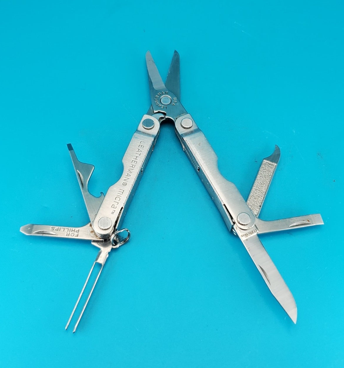 Leatherman Micra Multi-Tool, Knife, Scissors, Key Ring, Stainless!