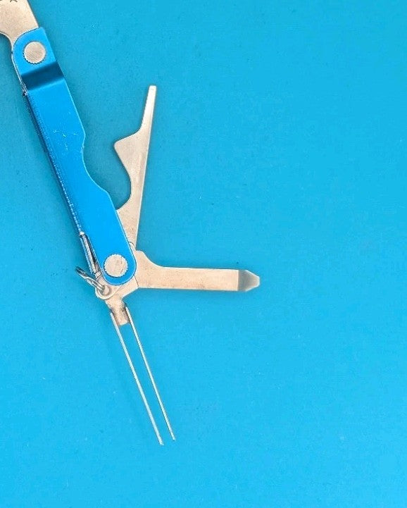Leatherman Micra Multi-Tool, Knife, Scissors, Key Ring, Blue! *BP SAFETY*