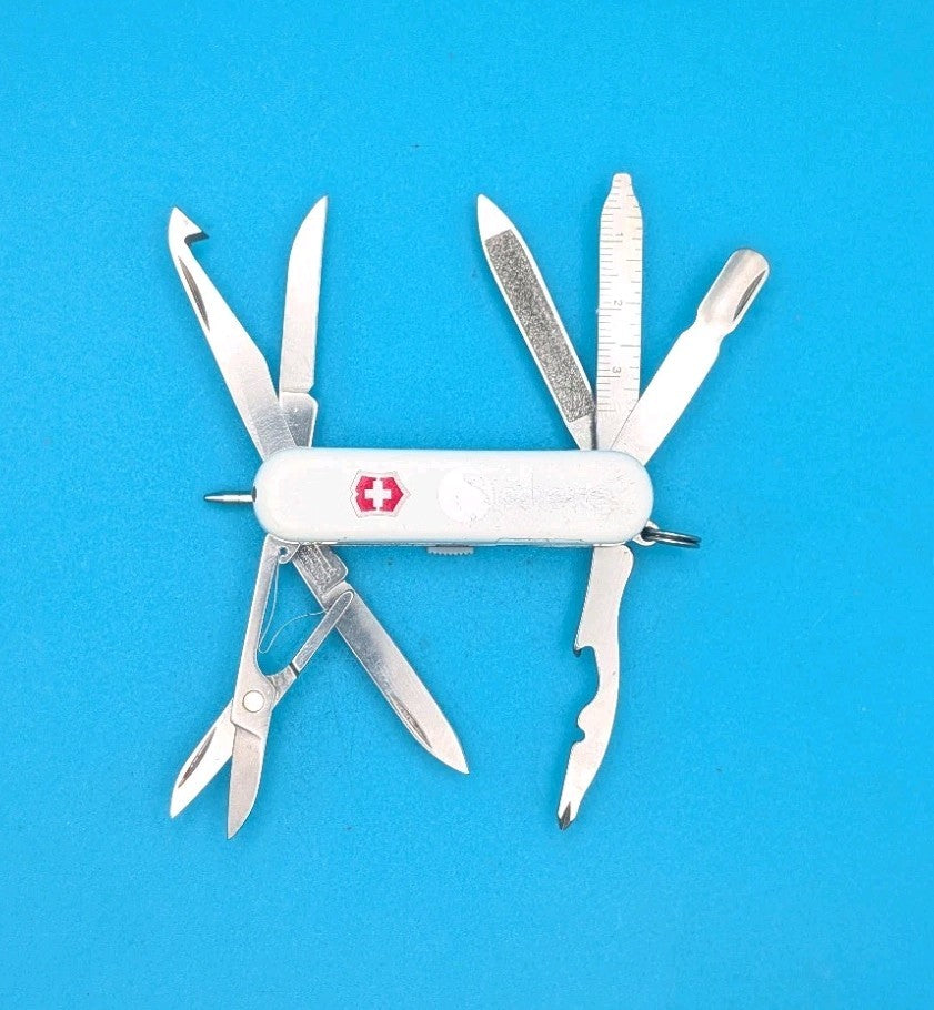 Victorinox White Midnite Minichamp  WHITE LED + Pen Swiss Army Knife Multi Tool!