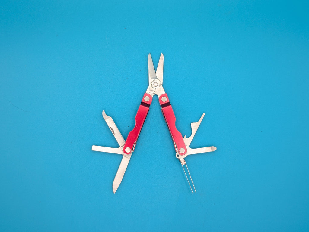 Leatherman Micra Multi-Tool, Knife, Scissors, Key Ring, Red