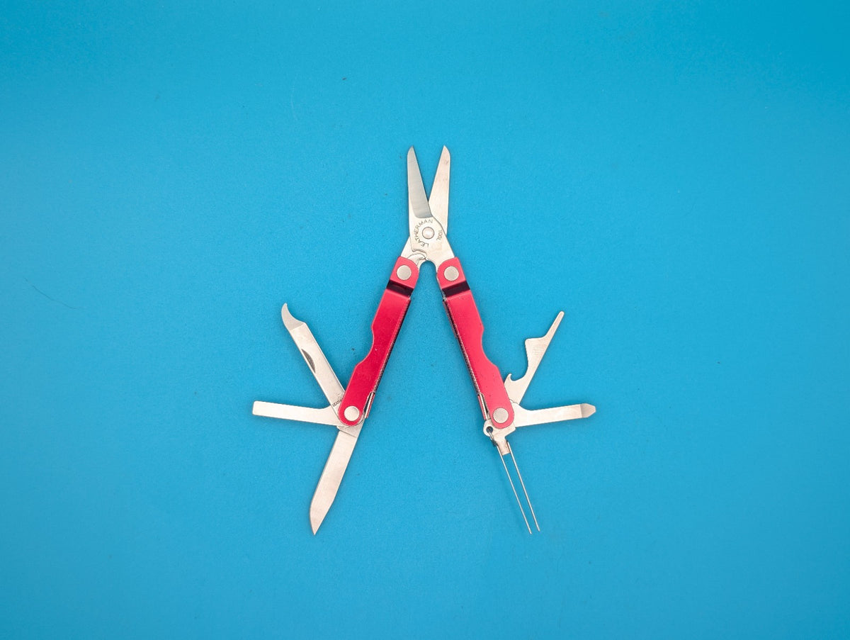 Leatherman Micra Multi-Tool, Knife, Scissors, Key Ring, Red