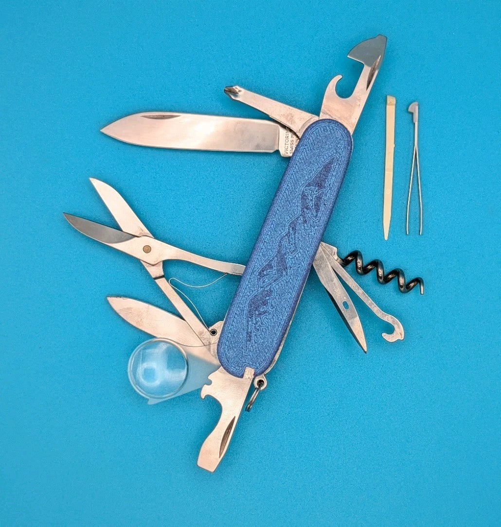Custom Victorinox Explorer Swiss Army Knife w/ Magnifying Glass!