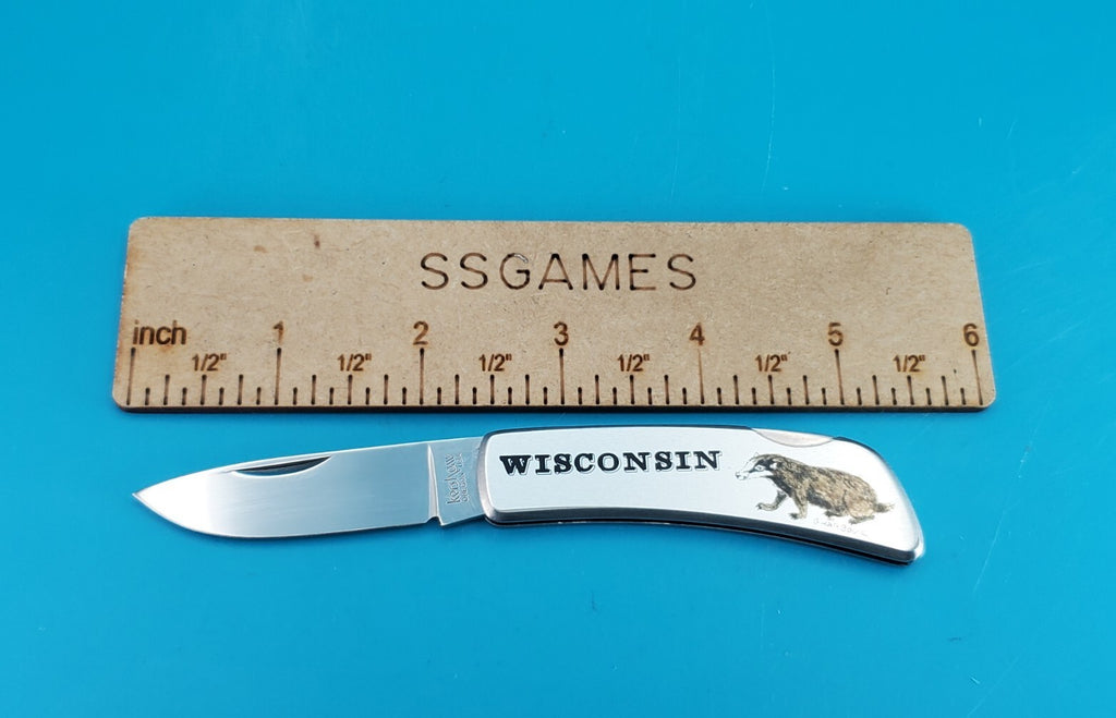 Wisconsin Badger Kershaw  Kai Lockback Folding Knife 5200 Japan ( G. HARBOUR)