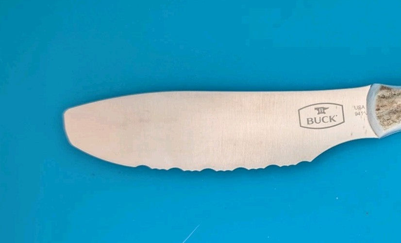 Buck USA 941 Elk Antler Handle Spreader Knife!