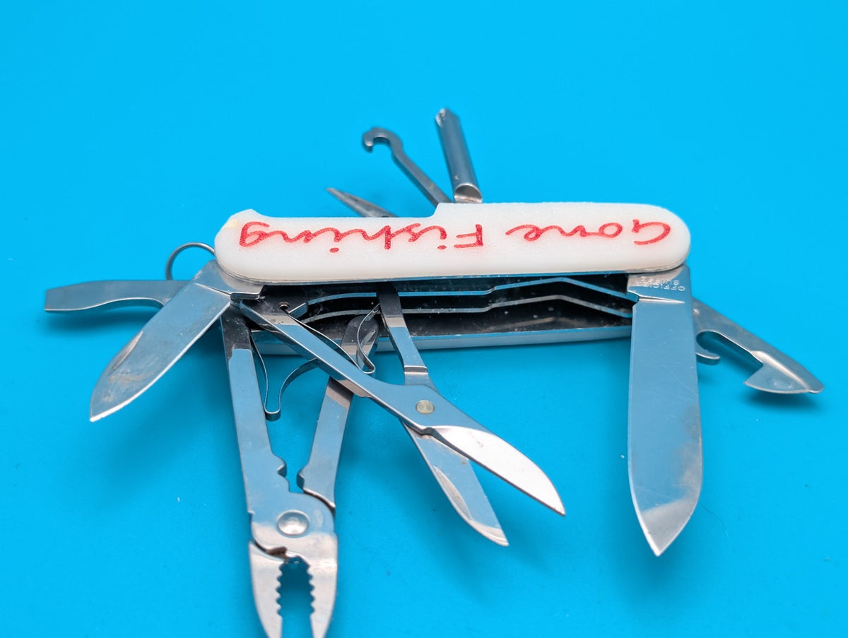 CUSTOM VICTORINOX DELUXE TINKER GLOW IN THE DARK SWISS ARMY KNIFE MULTI TOOL!
