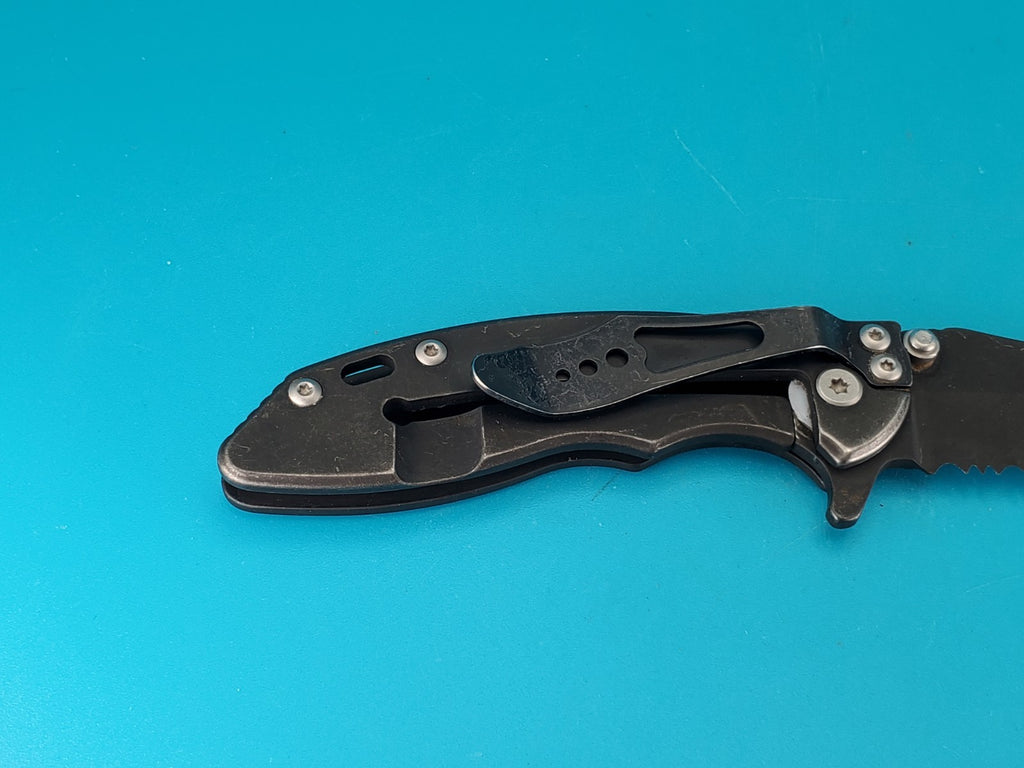 Gerber Torch I Frame Lock Plain Edge Blade Folding Pocket Knife! Black!