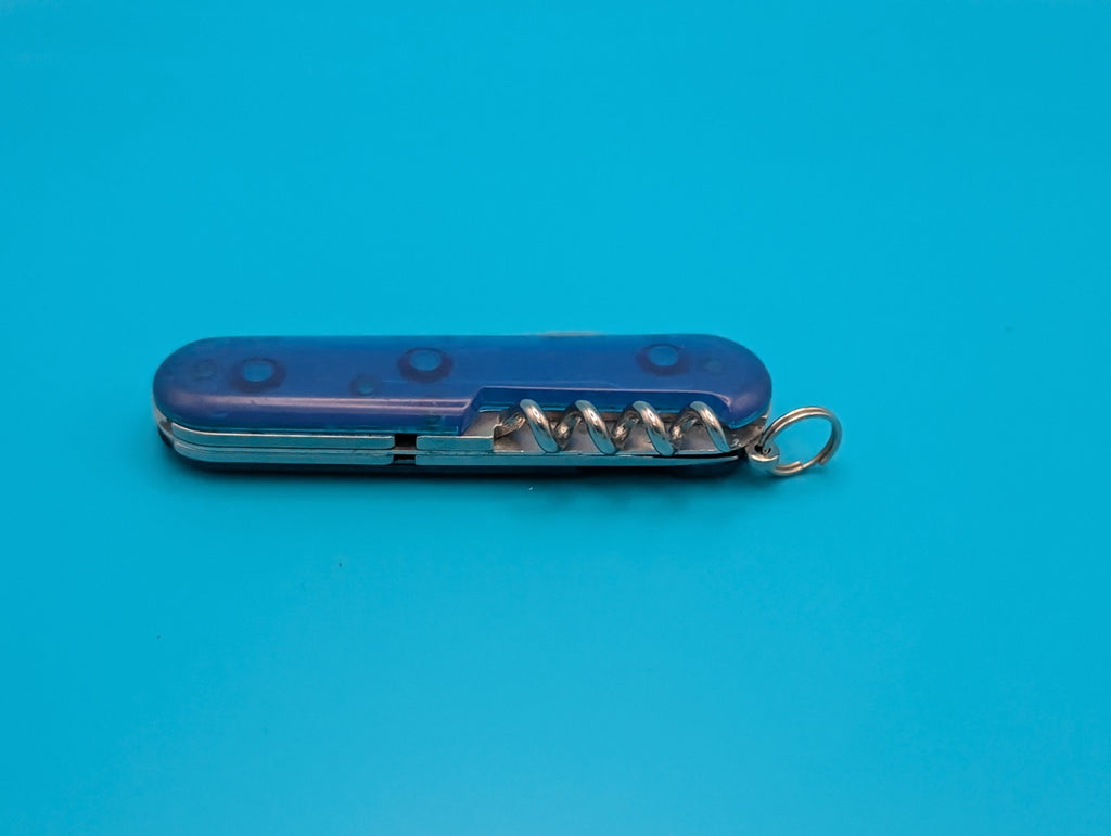 Wenger Commander Blue Translucent Swiss Army Knife Multi Tool!