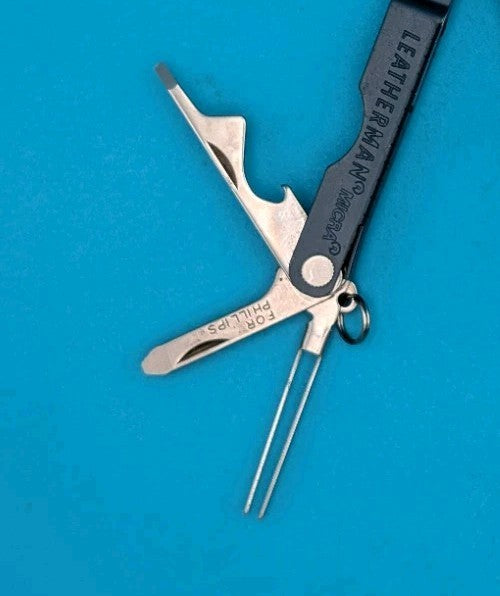 Leatherman Micra Multi-Tool, Knife, Scissors, Key Ring, Blue! CSXIP SECURE DATA