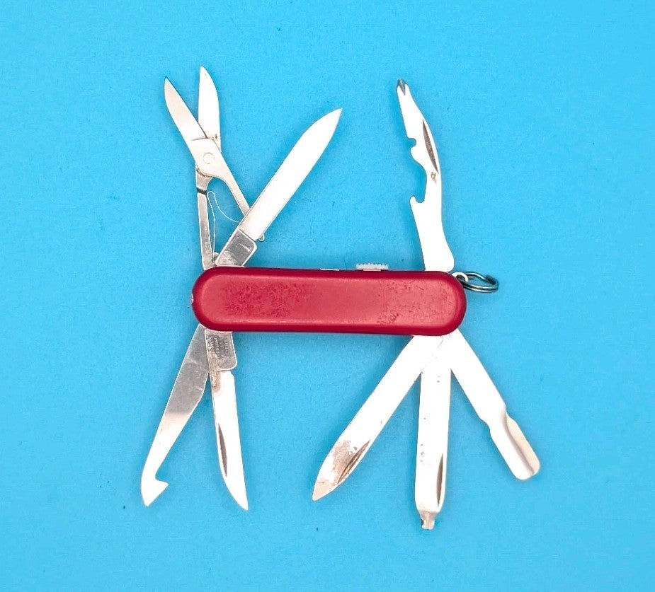 Victorinox Red Midnite Minichamp Red LED + Pen Swiss Army Knife Multi Tool!