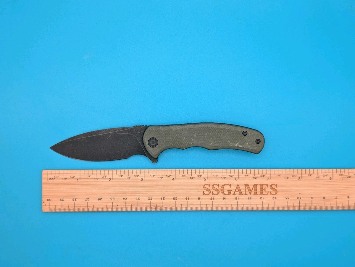 Civivi Mini Praxis Flipper Pocket Knife Liner Lock Plain Edge Blade! Olive Green