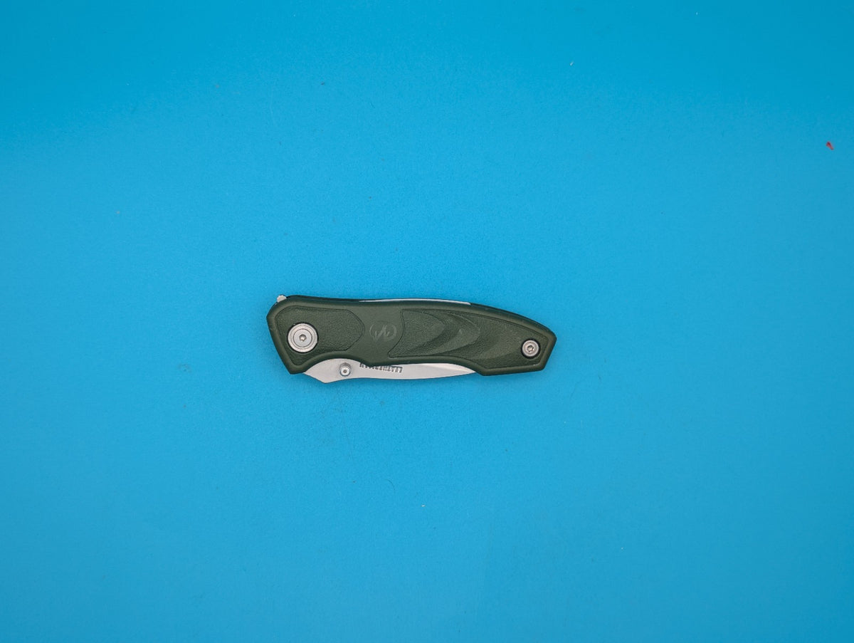 Vintage Leatherman Crater Green Combo Edge Pocket Knife! RARE!