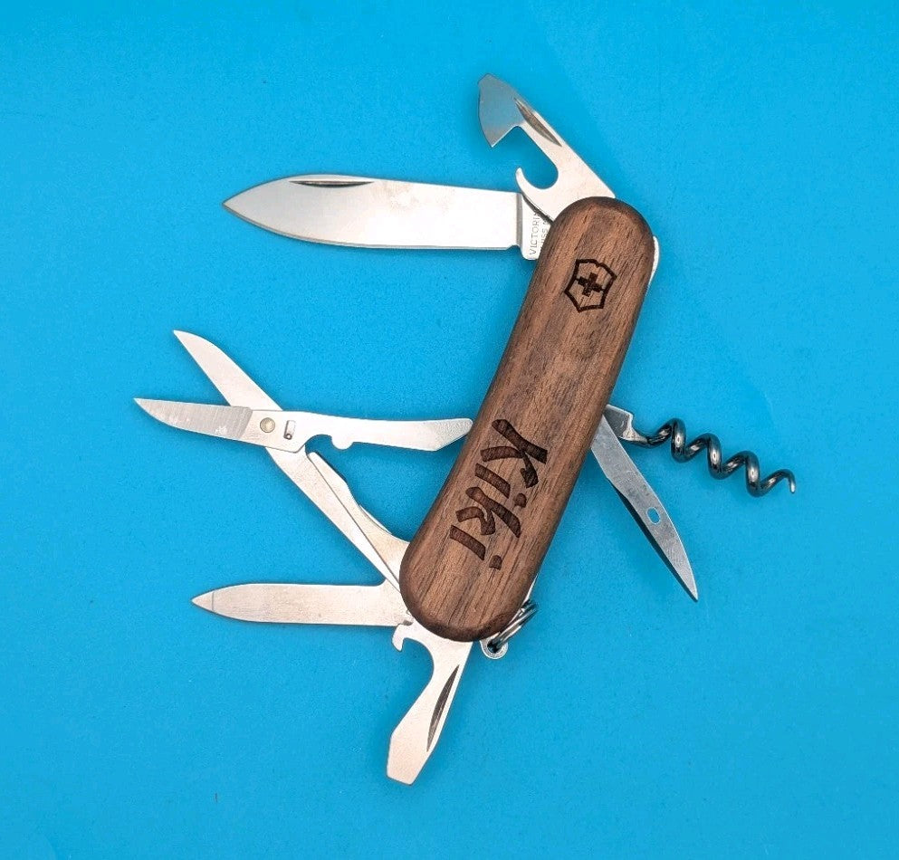 Victorinox Delemont EvoWood 14 85mm Swiss Army Knife Multi-Tool! *KIKI*