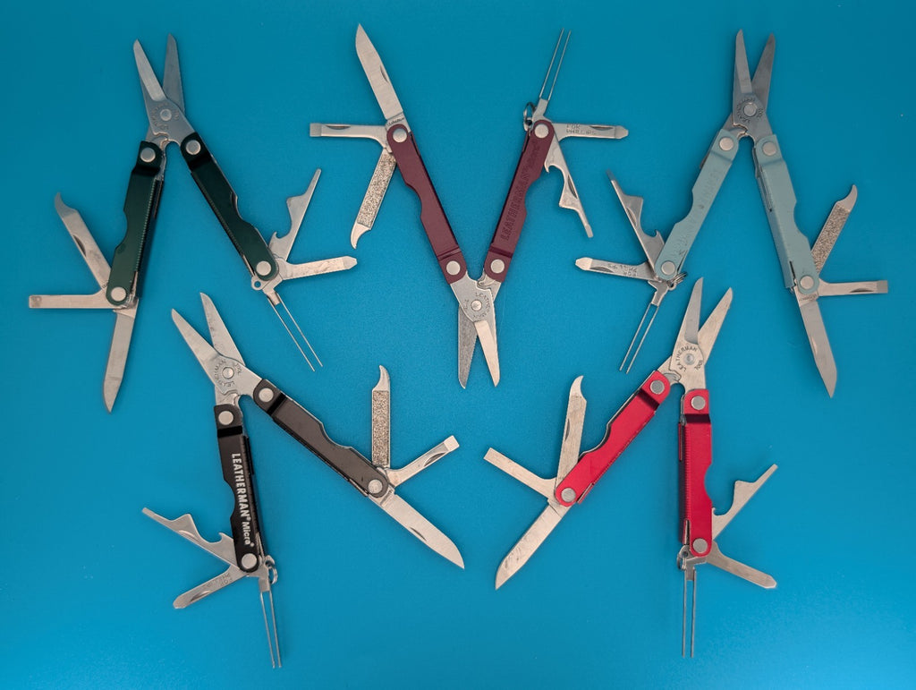 Leatherman Micra Multi-Tool Knife Scissors Key Ring! MIXED COLORS! LOT OF 5!