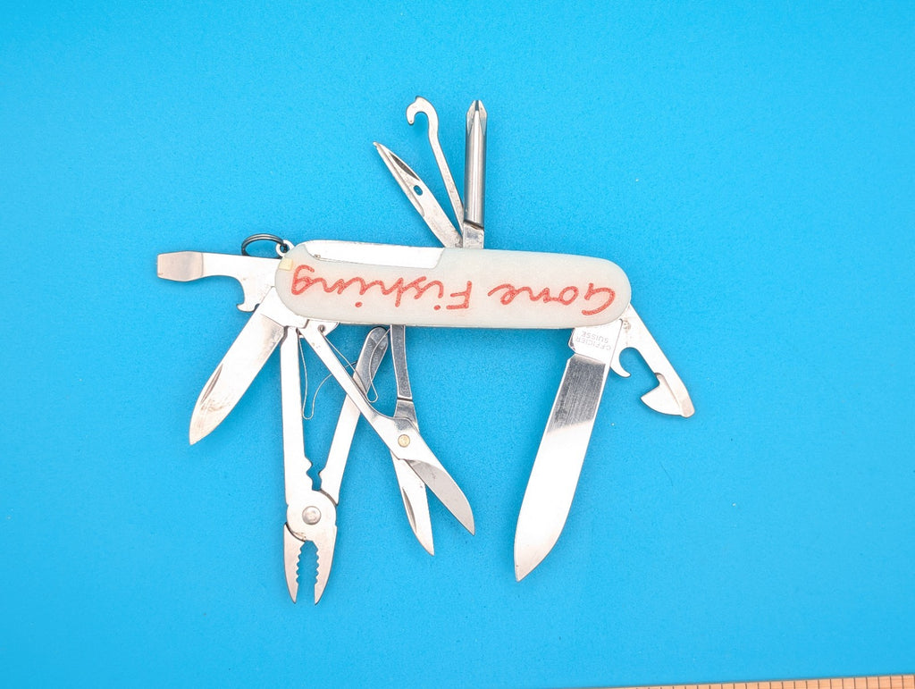 CUSTOM VICTORINOX DELUXE TINKER GLOW IN THE DARK SWISS ARMY KNIFE MULTI TOOL!