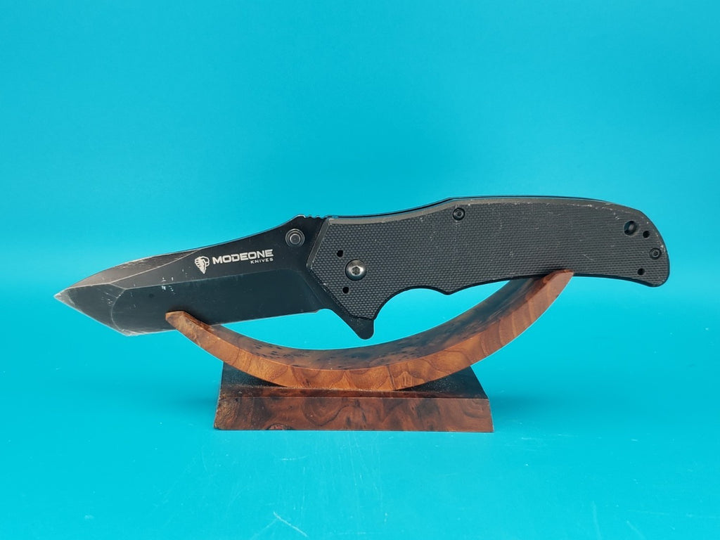 MODEONE KNIVES MO-FK-003-6 Plain Edge Frame Lock Black Folding Pocket Knife!