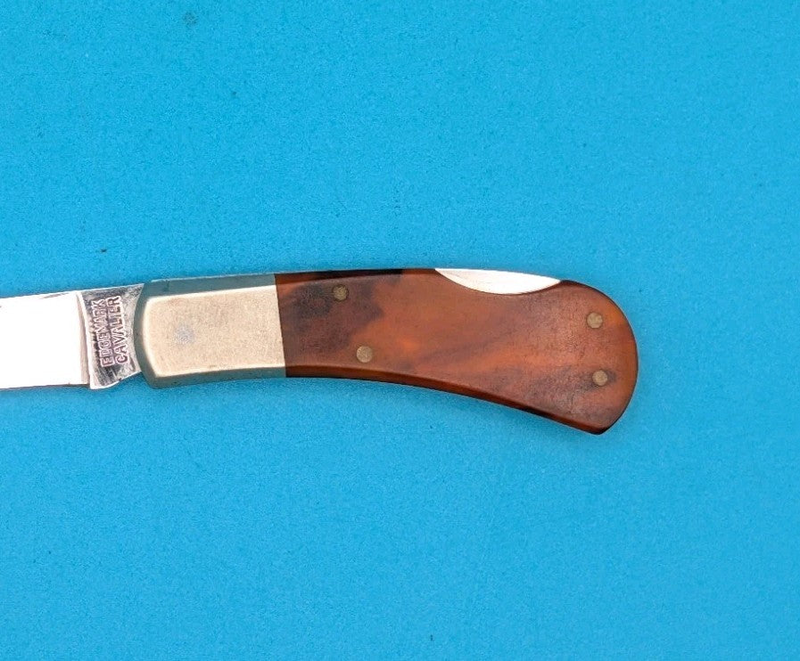 Vintage Edgemark Cavalier Pocket Knife 11-332 Stainless Lockback Japan