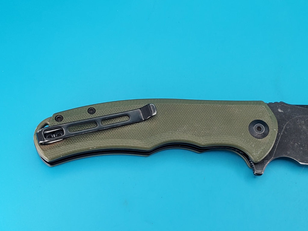 Civivi Praxis Flipper Pocket Knife Plain Edge Blade Green G10