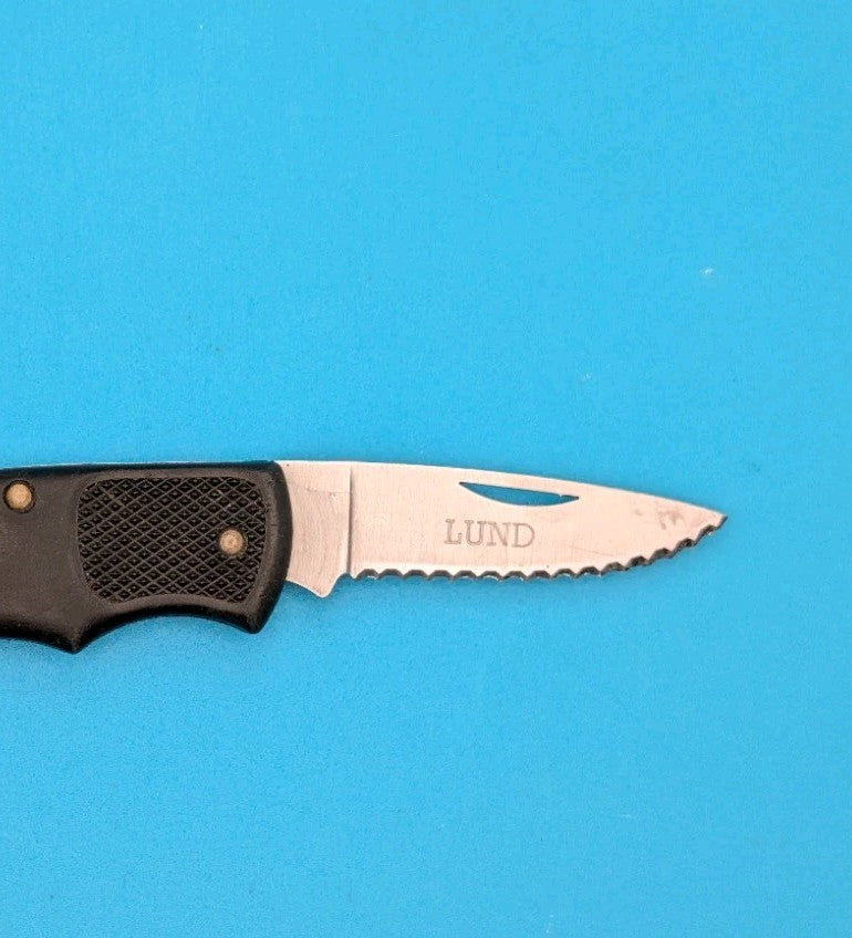 Cutco 1886 Serrated Edge Blade USA Lockback Knife! Black Handle! *LUND*