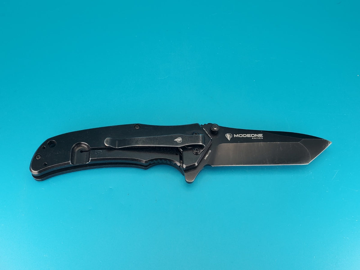 MODEONE KNIVES MO-FK-003-6 Plain Edge Frame Lock Black Folding Pocket Knife!
