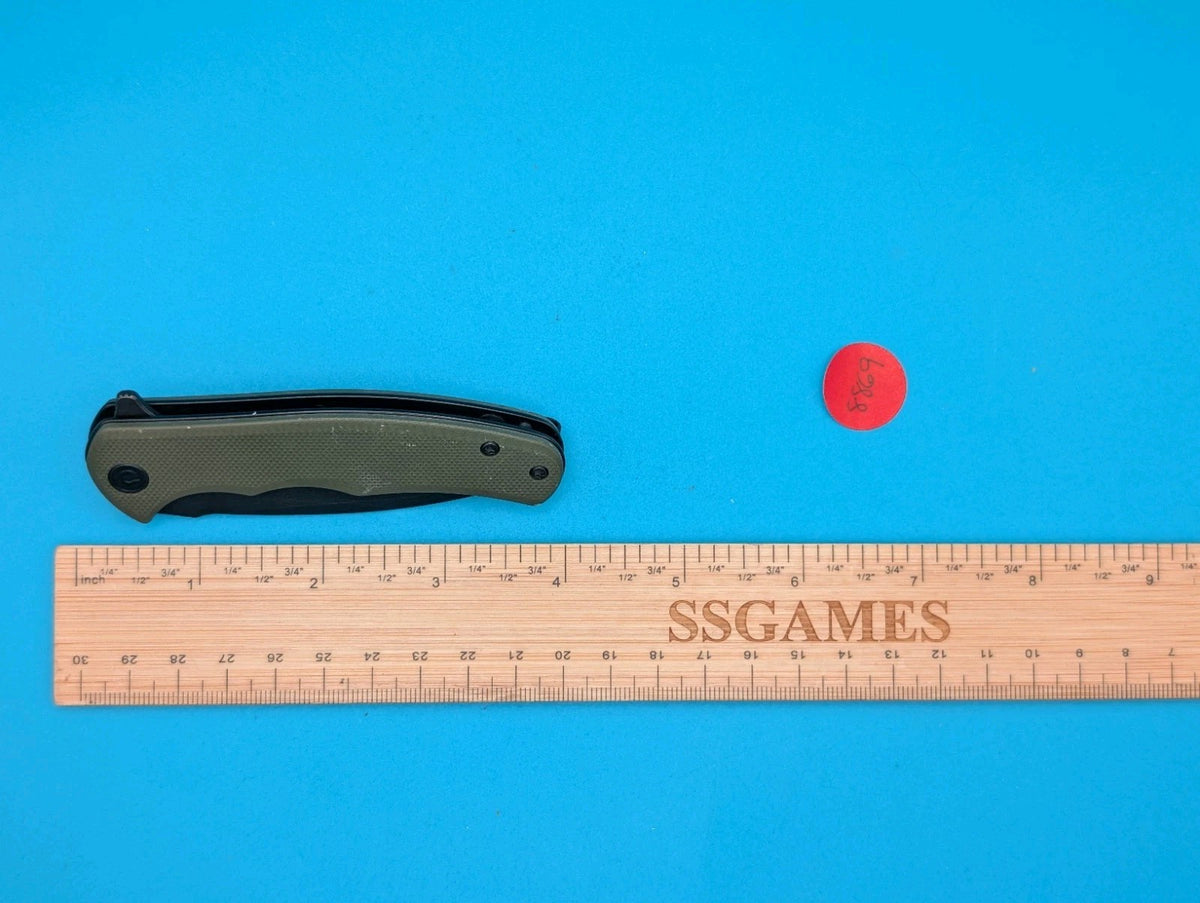 Civivi Mini Praxis Flipper Pocket Knife Liner Lock Plain Edge Blade! Olive Green