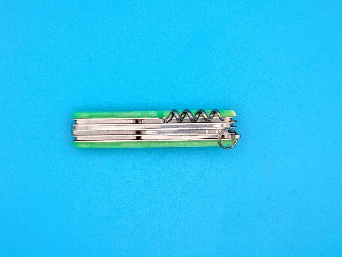 Custom Victorinox Huntsman Firefly Green Glow in the Dark Swiss Army Knife! 91mm