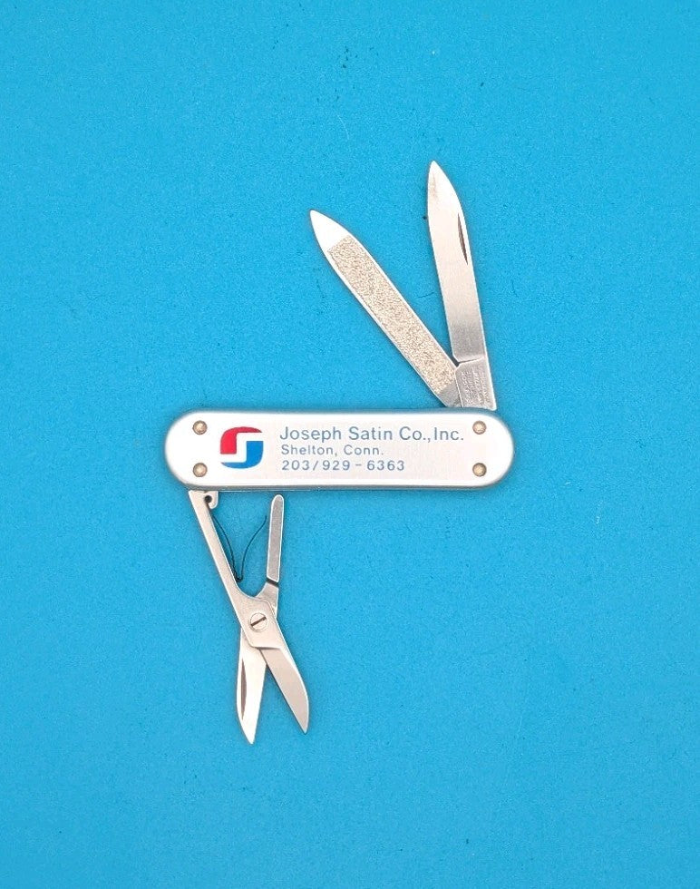 Vintage Victorinox Swiss Army Knife Silver Smooth Alox Companion 58mm
