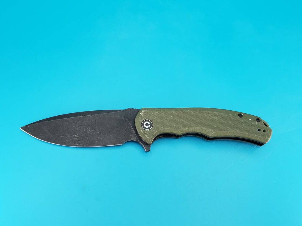 Civivi Praxis Flipper Pocket Knife Plain Edge Blade Green G10