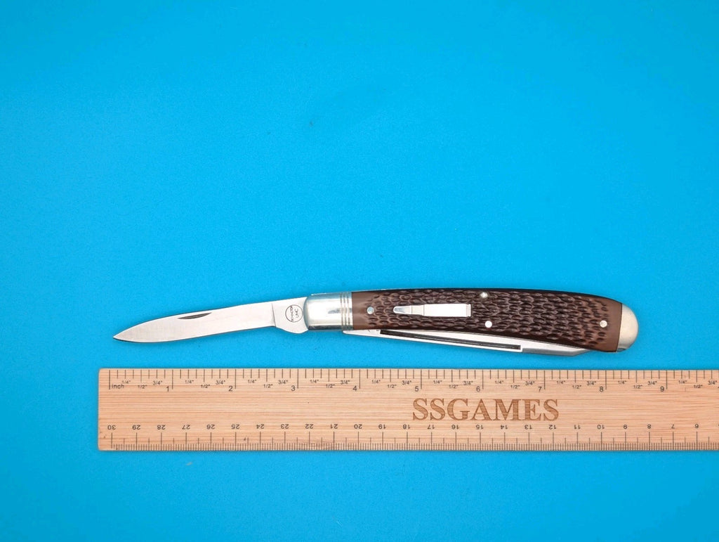 Remington R1273 Folding Blade Knife 9.5" X 5.25" Master Guide 1995 Bullet USA