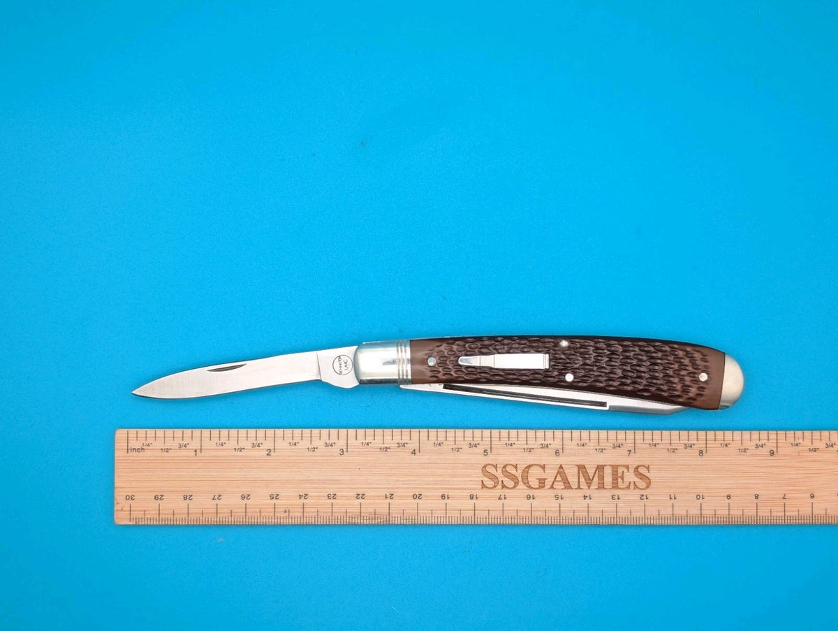 Remington R1273 Folding Blade Knife 9.5" X 5.25" Master Guide 1995 Bullet USA