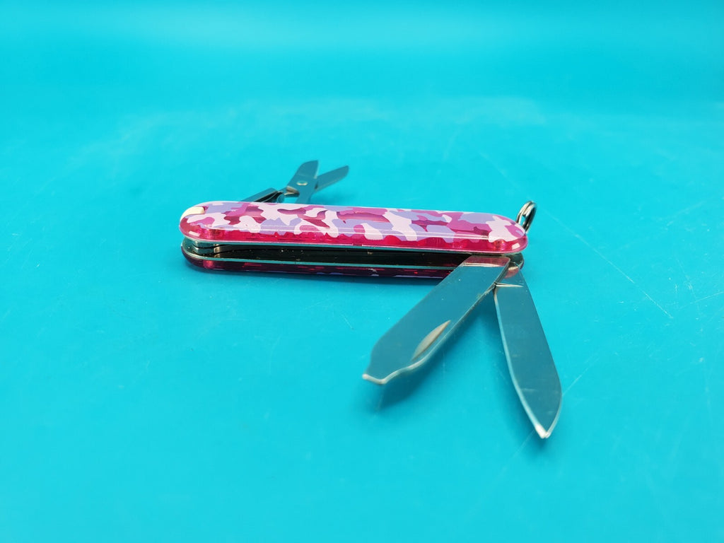 Victorinox Classic SD Swiss Army Knife 3 Tool Pocket Knife! PINK CAMO!
