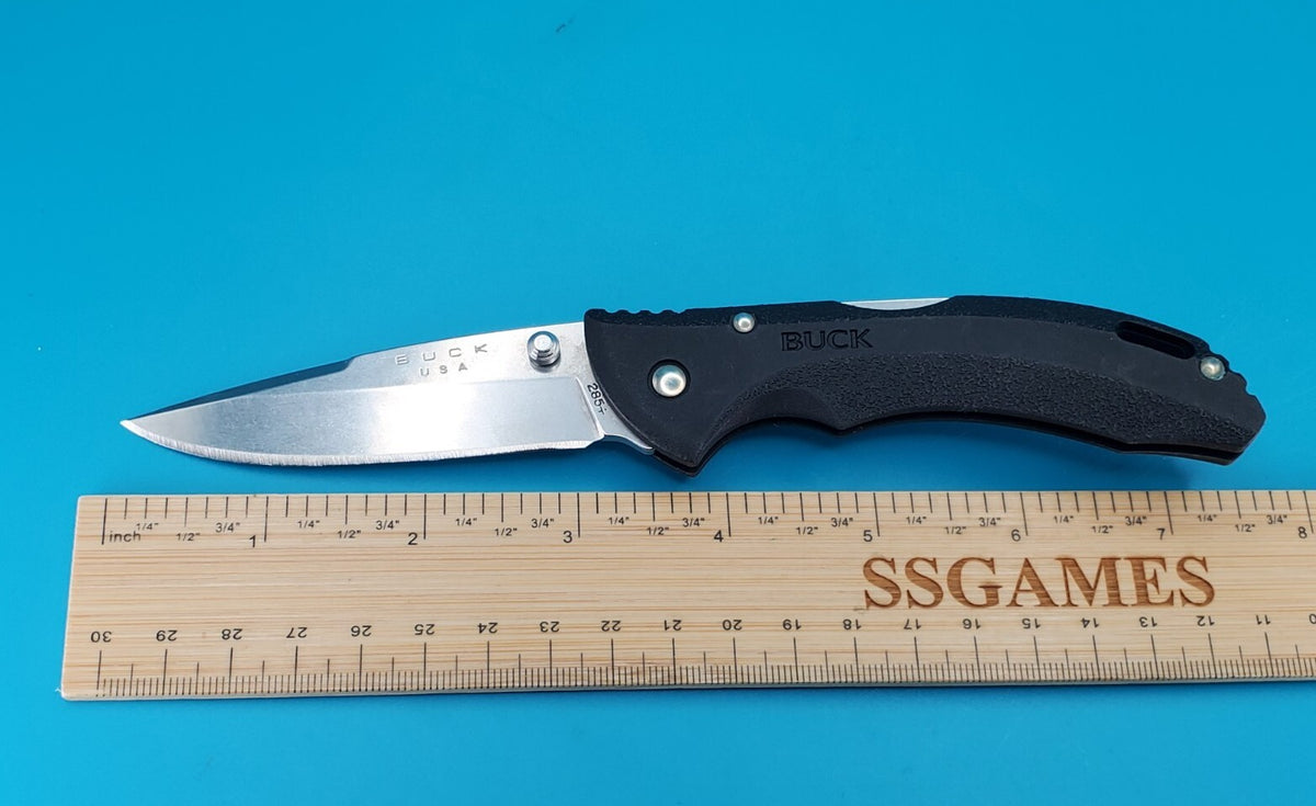 Buck USA 285 Black Lockback Folding Pocket Knife!