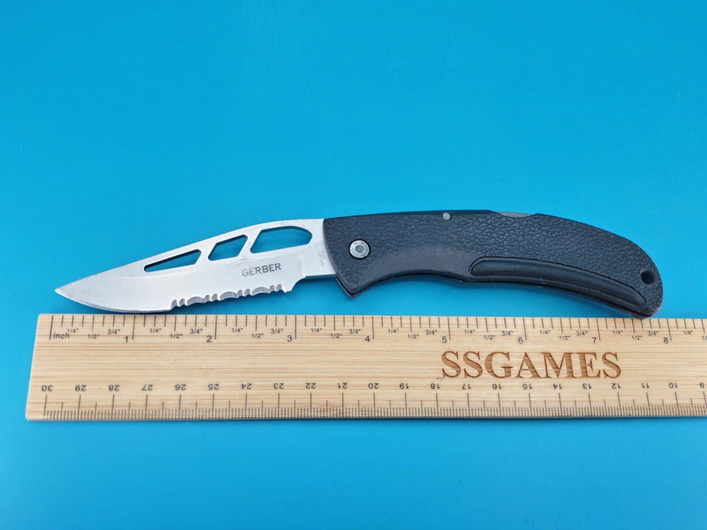 Gerber EZ Out Pocket Knife Lockback Combo Edge Blade USA