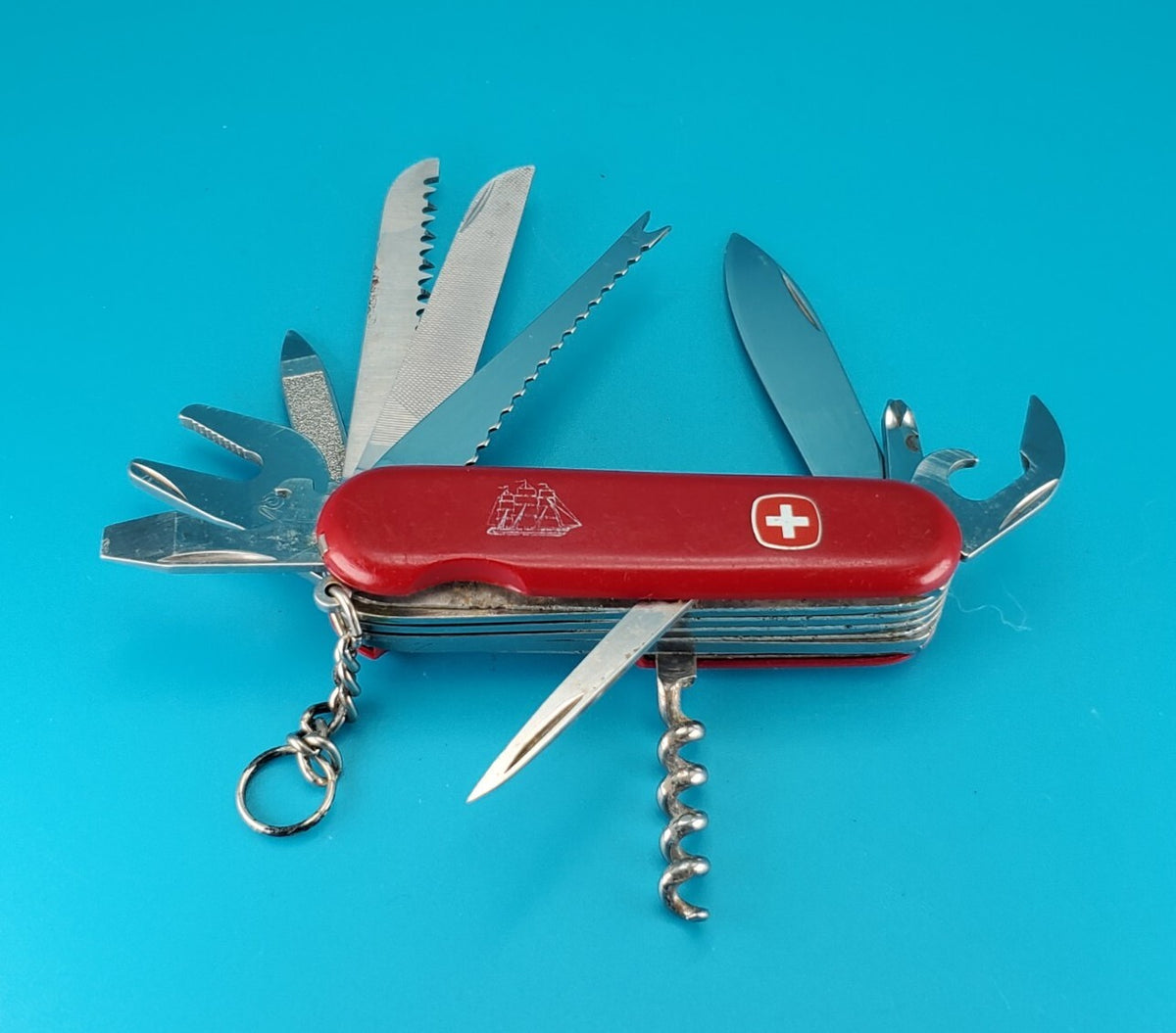 Wenger Seafarer Red Swiss Army Knife Multi Tool! 85mm