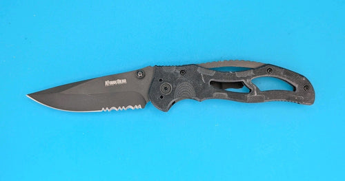 Atomic Bear Prepare To Survive Folding Pocket Knife Combo Liner All Black G10