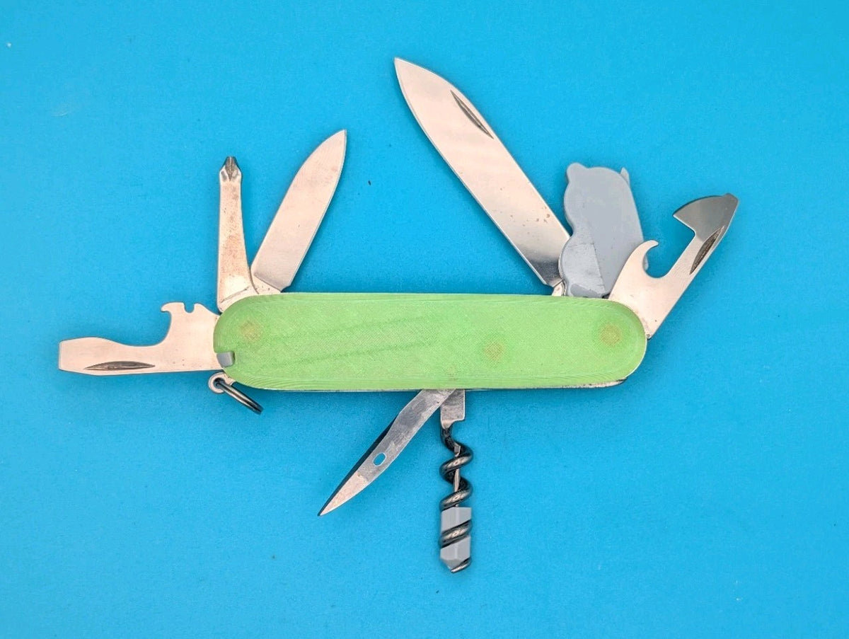Victorinox Spartan Lite Plus Firefly Green Glow Swiss Army Knife Multi Tool!