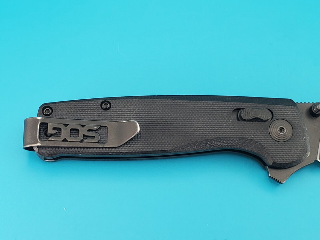 Sog Terminus XR 2.95" D2 Steel Blade Solid Black Folding Knife!