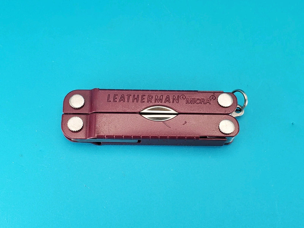 Leatherman Micra Multi-Tool, Knife, Scissors, Key Ring, Cherry Red!