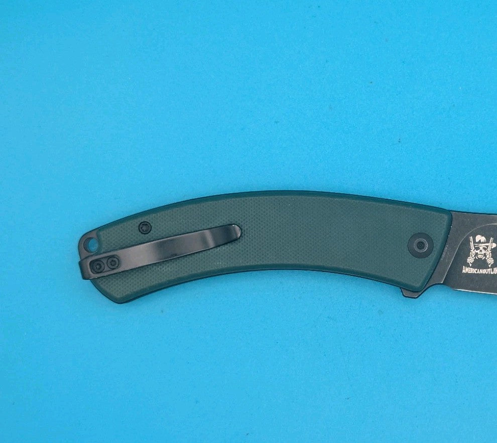 Civivi Outlaw Muk Folding Knife 3.5" 14C28N Sandvik Steel Blade Green G10 Handle