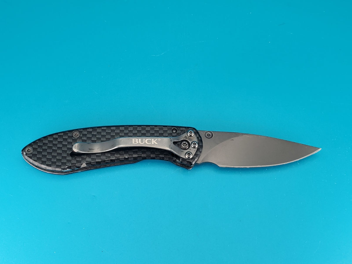 Buck Knives 327 Nobleman Carbon Fiber Folding Pocket Knife!