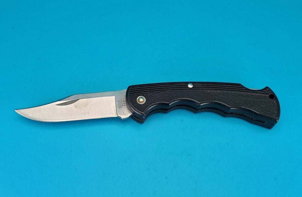 Buck USA 422 Bucklite Black Finger Groove Handle Lockback Knife! 1987 DATE