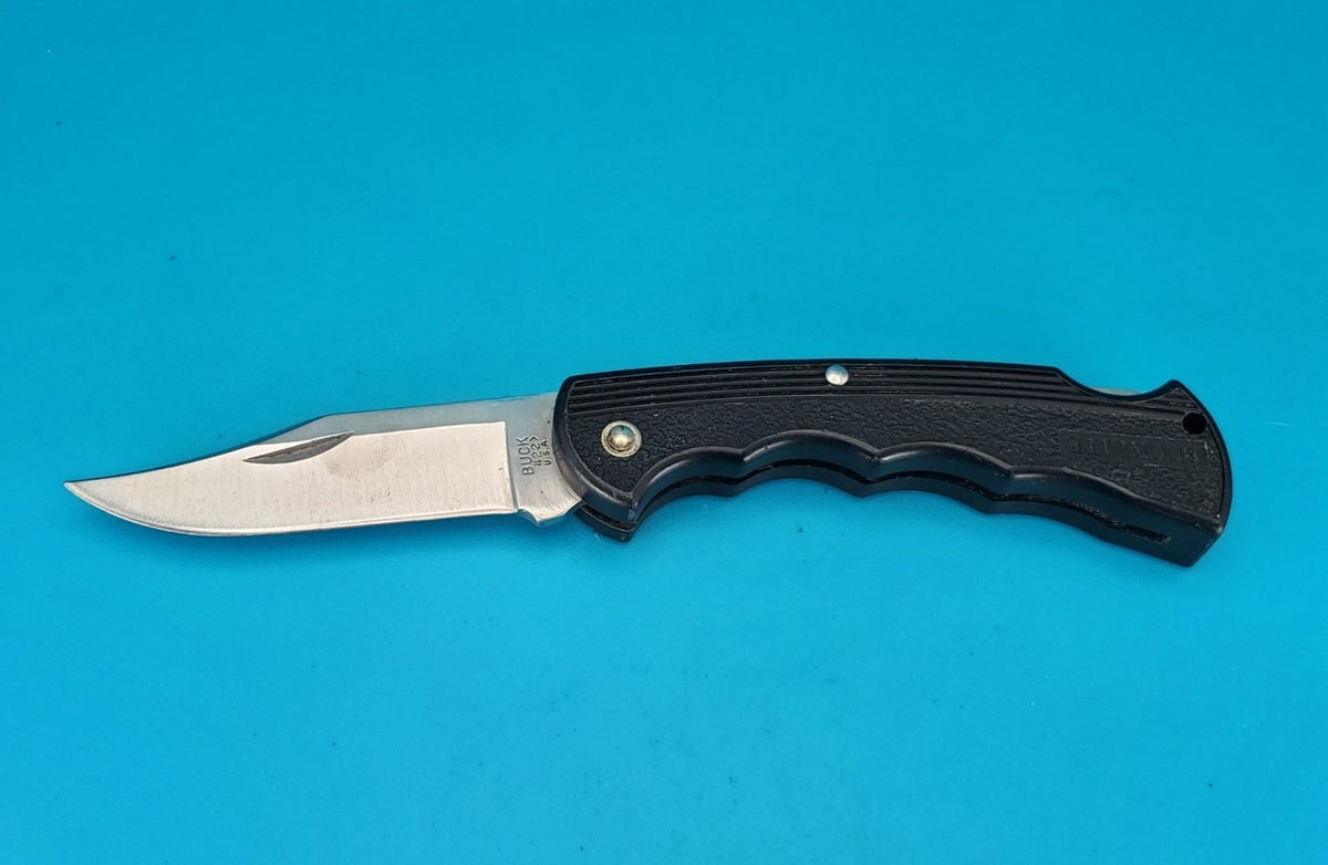 Buck USA 422 Bucklite Black Finger Groove Handle Lockback Knife! 1987 DATE