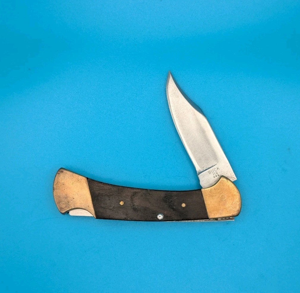 Vintage Buck USA 112 Ranger Lockback Plain Edge Folding Pocket Knife! 1972 Date